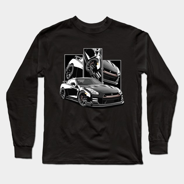 Nissan GTR r35 classic Long Sleeve T-Shirt by Cruise Dresses